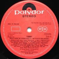 THE WHO Tommy - Original Soundtrack Recording Vinyl Record LP Polydor 1975