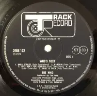 THE WHO Who's Next Vinyl Record LP Track 1971 Original UK 1st Pressing Matt Black Label A//1 B//2