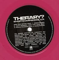 THERAPY? Shortsharpshock E.P. Vinyl Record 7 Inch A&M 1993 Translucent Pink Vinyl AM 208 UK Limited