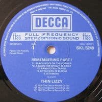 THIN LIZZY Remembering Part 1 Vinyl Record LP Decca 1976
