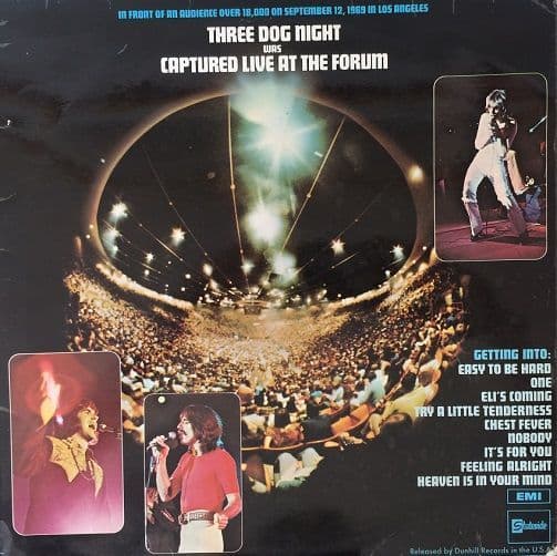 THREE DOG NIGHT Captured Live At The Forum Vinyl Record LP Stateside 1970