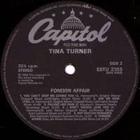 TINA TURNER Foreign Affair Vinyl Record LP Capitol 1989