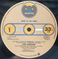 TODD RUNDGREN Back To The Bars Vinyl Record LP Bearsville 1978