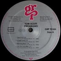 TOM SCOTT Streamlines Vinyl Record LP GRP 1987