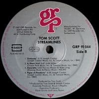 TOM SCOTT Streamlines Vinyl Record LP GRP 1987