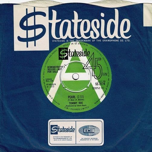 TOMMY ROE Pearl Vinyl Record 7 Inch Stateside 1970 Green/White Demo Pressing Rare 45rpm Promo Single