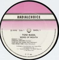 TONI BASIL Word Of Mouth Vinyl Record LP Radialchoice 1981