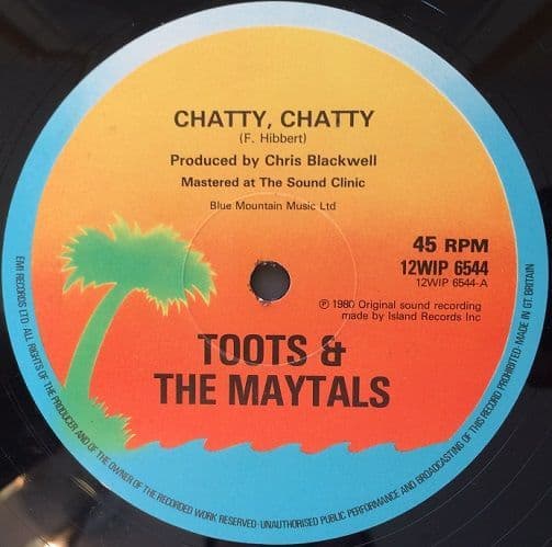 TOOTS AND THE MAYTALS Chatty, Chatty Vinyl Record 12 Inch Island 1980