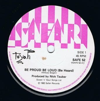 TOYAH Be Proud Be Loud (Be Heard) Vinyl Record 7 Inch Safari 1982