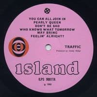 TRAFFIC Traffic Vinyl Record LP Island 1968