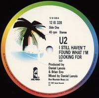 U2 I Still Haven't Found What I'm Looking For Vinyl Record 12 Inch Island 1987