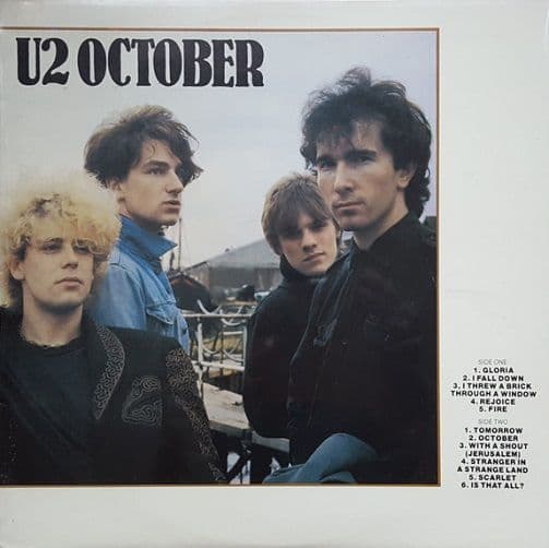 U2 October Vinyl Record LP Island 1981