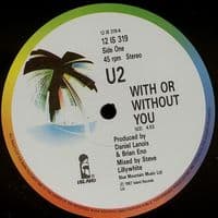 U2 With Or Without You Vinyl Record 12 Inch Island 1987