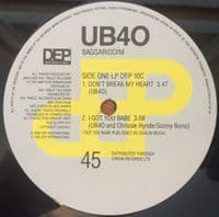 UB40 Baggariddim Vinyl Record LP DEP International 1985