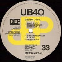 UB40 Geffery Morgan Vinyl Record LP DEP International 1984