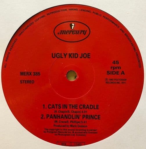 UGLY KID JOE Cats In The Cradle Vinyl Record 12 Inch Mercury 1993