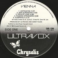 ULTRAVOX Vienna Vinyl Record LP Chrysalis 1980