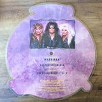 W.A.S.P. (WASP) Mean Man Vinyl Record 7 Inch Capitol 1989 Shaped Picture Disc