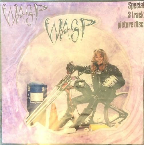 W.A.S.P. (WASP) Mean Man Vinyl Record 7 Inch Capitol 1989 Shaped Picture Disc