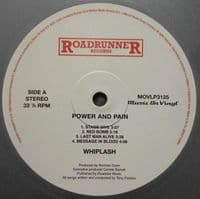 WHIPLASH Power And Pain Vinyl Record LP Music On Vinyl 2022 Silver Vinyl