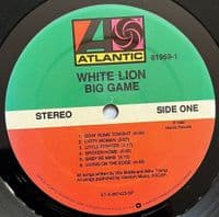 WHITE LION Big Game Vinyl Record LP US Atlantic 1989