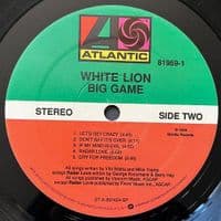 WHITE LION Big Game Vinyl Record LP US Atlantic 1989