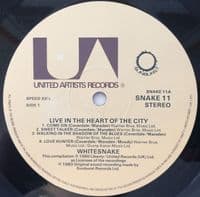 WHITESNAKE Live In The Heart Of The City Vinyl Record LP United Artists 1980