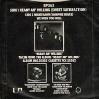WHITESNAKE Ready An' Willing (Sweet Satisfaction) EP Vinyl Record 7 Inch United Artists 1980 UK Demo