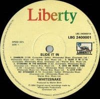 WHITESNAKE Slide It In Vinyl Record LP Liberty