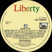 WHITESNAKE Slide It In Vinyl Record LP Liberty