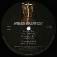 WINGS (PAUL McCARTNEY) Wings Greatest Vinyl Record LP MPL 1978