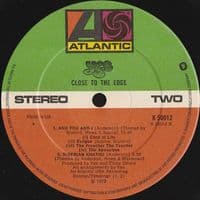 YES Close To The Edge Vinyl Record LP Atlantic 1975