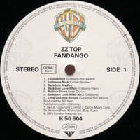 ZZ TOP Fandango Vinyl Record LP Warner Bros.