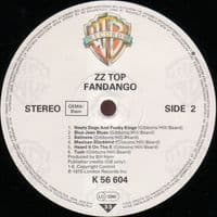 ZZ TOP Fandango Vinyl Record LP Warner Bros.