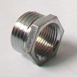 1/2 inch x 3/8 inch BSP Chrome Plated Reducing Bush - 25900100