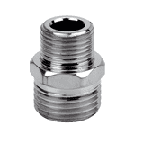 1/2 x 1/4 inch BSP Chrome Brass Reducing Nipple - 07000006