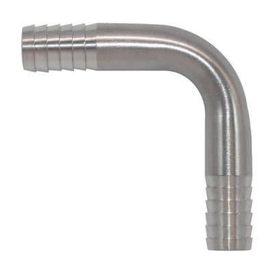 1/4 inch Stainless Steel Barbed Hose Elbow - 07000116