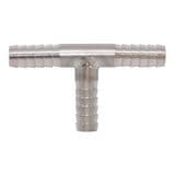 1/4 inch Stainless Steel Hose Tail Connector Tee - 07000115