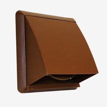 100mm Extractor / Ventilation Hooded Terminal Vent - Brown - 70001250