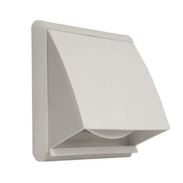 100mm Extractor / Ventilation Hooded Terminal Vent - White - 70006132