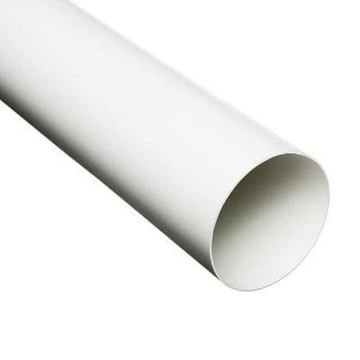 100mm Rigid Circular Ducting - White