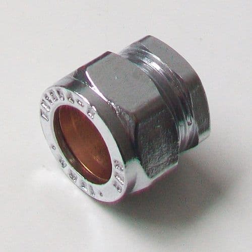 15mm Chrome Compression Stop End Cap