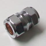 15mm Chrome Plated Brass Compression Coupling - 25401500