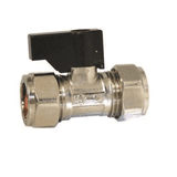 15mm Compression Isolation Valve with Small Lever - 07000100