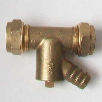 15mm  tee with Integral Drain Off  Draw Off- 24831500