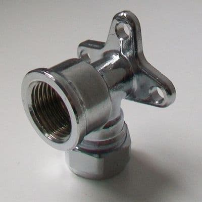 15mm x 1/2 Chrome Compression Backplate Elbow