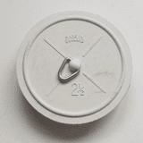 2 1/2 inch Extra Large White Rubber Sink Plug - 74000353