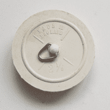 2.1/8" Tapered White Sink / Bath Rubber Plug - 74000350