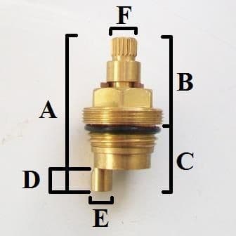 20 Spline Bath Shower Mixer Diverter Valve Heritage  - 07000900