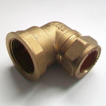 22mm - 1 inch Compression Bent Female Iron to Copper - 24462201